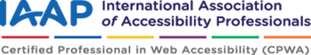 IAAPの認定マーク （CPWA）Certified Professional in Web Accessibility