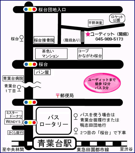 ユーディットまでの地図